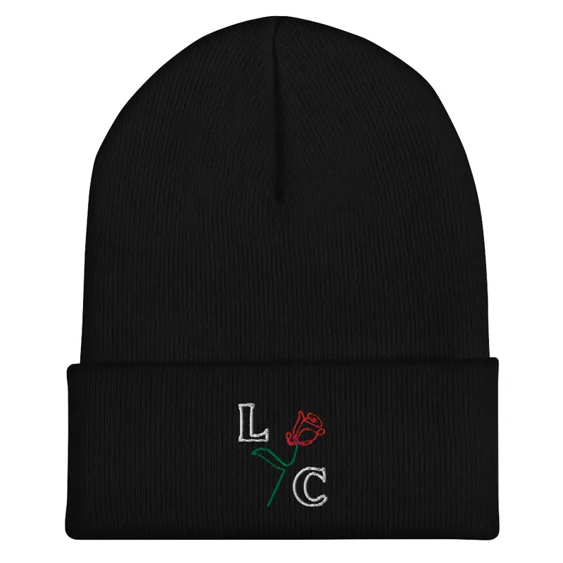 LC Flower Design Beanie